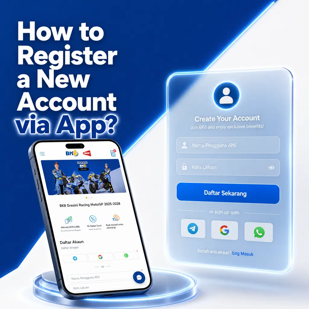 Step-by-step guide showing how to register a new BK8 account via the mobile app in under three minutes.