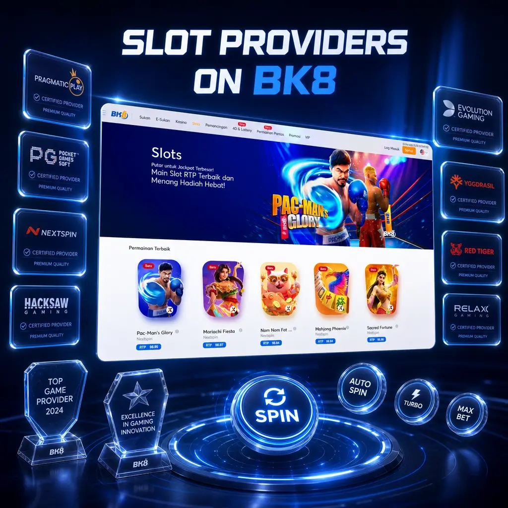 BK8 slot lobby featuring games from Pragmatic Play, PG Soft, JILI, Microgaming, Playtech, Habanero, and Spadegaming